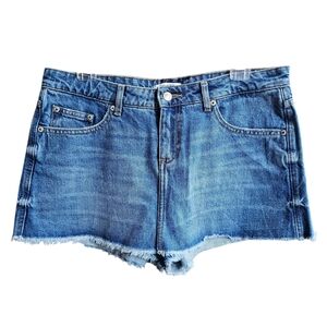 Zara Woman Blue Jean Demin Mid Rise Skort Skirt/Shorts Mini Y2K Preppy Size 8